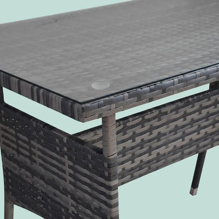 Gartentisch Rattanoptik mit Glasplatte 10053336_111 – Bild 6