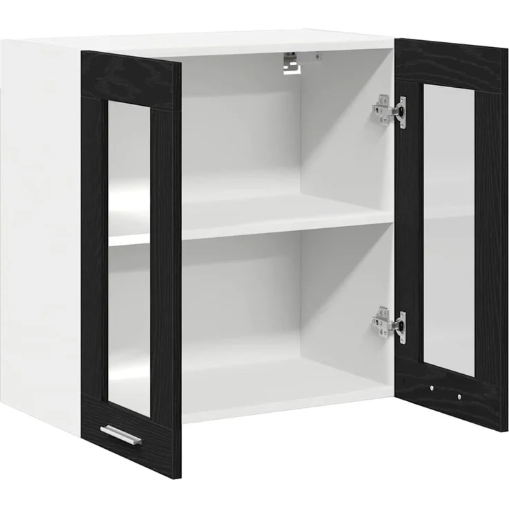 vidaXL Hängeschrank Schwarz Eichen-Optik 60 x 31 x 60 cm Holzwerkstoff 863152 – Bild 5