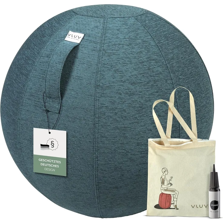 Vluv Stov Stoff-Sitzball Durchmesser 70-75 cm Petrol / Blau- Grün