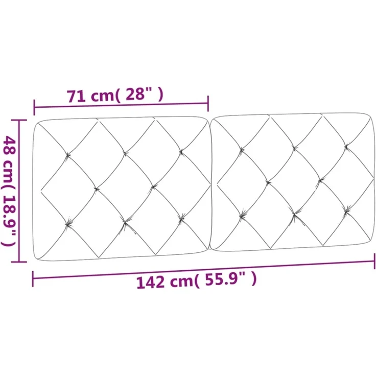 vidaXL Kopfteil-Kissen Dunkelgrau 140 cm Samt – Bild 8