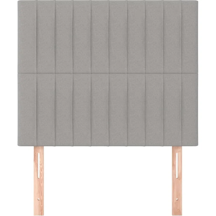 vidaXL Kopfteile 2 Stk. Hellgrau 90x5x78/88 cm Stoff 3116552 – Bild 3