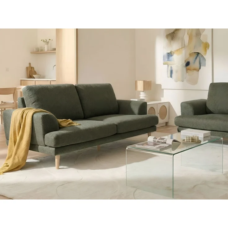 Sofa 3-Sitzer KILDAL Stoff Grün – Bild 3