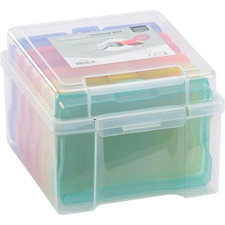 Vaessen Creative Farbige Staubox mit 6 Boxen, 21 x 18,5 x 14 cm – Bild 1