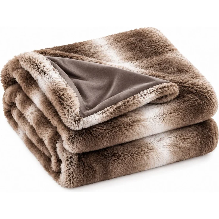 Wohndecke Fell-Imitat Kuscheldecke Bett-Überwurf Tagesdecke, heimtexland, Chalet Sofadecke I kuschelig warm I 150x200 cm – Bild 2