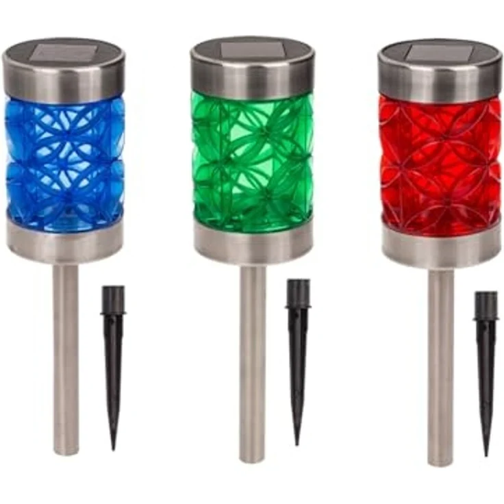 HAC24 LED Solarleuchte Garten Solar Lampen Solarlampen Terrasse, LED fest integriert, Warmweiß, Mystic Star mit Erdspieß – Bild 2