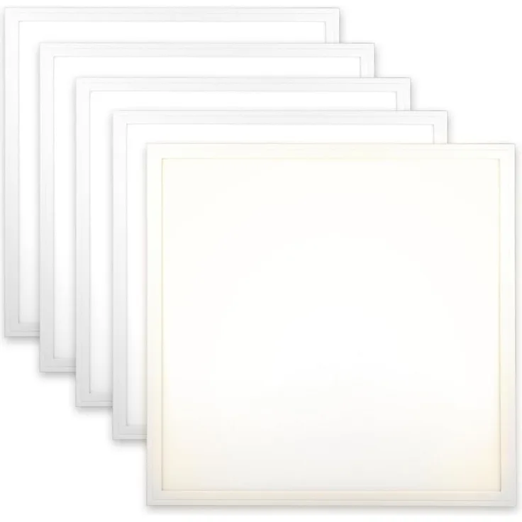 5x LED Panel 62x62 Neutralweiß 4000K 40W 3400lm Ple2.2