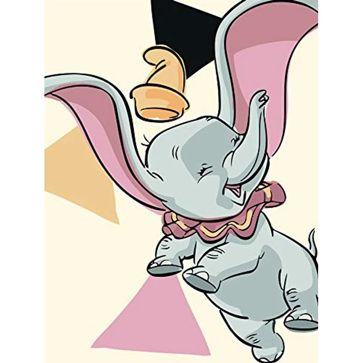 Komar Disney Wandbild Dumbo Angles, Kunstdruck für Kinderzimmer, 30x40cm, ohne Rahmen, seidenmatte Oberfläche, lichtecht und wasserfest, WB025-30x40 – Bild 1