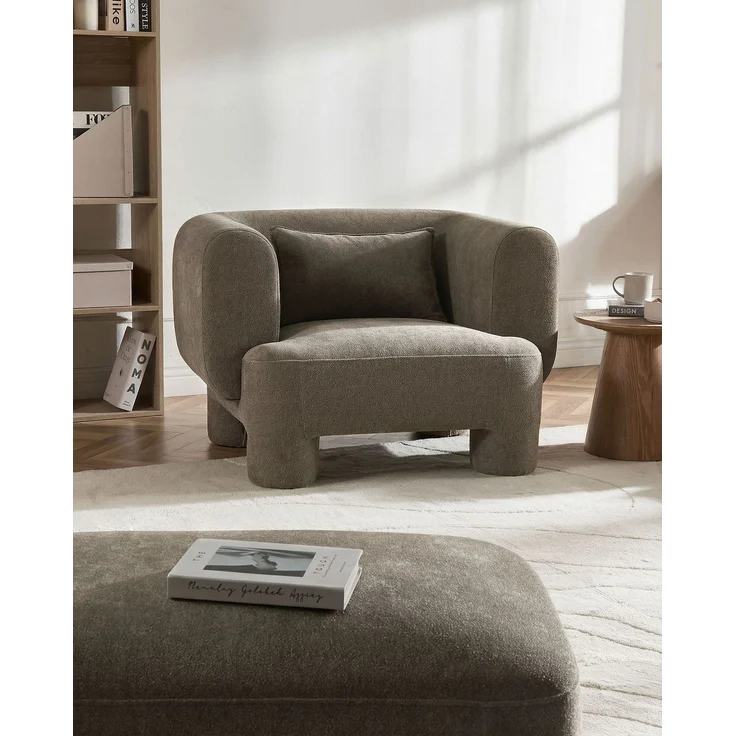 Sessel Stoff braun HOGBO – Bild 3