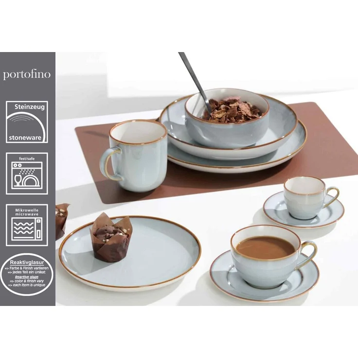 Ritzenhoff & Breker Portofino Kaffeetasse mit Untertasse 220 ml 6er Set – Bild 2