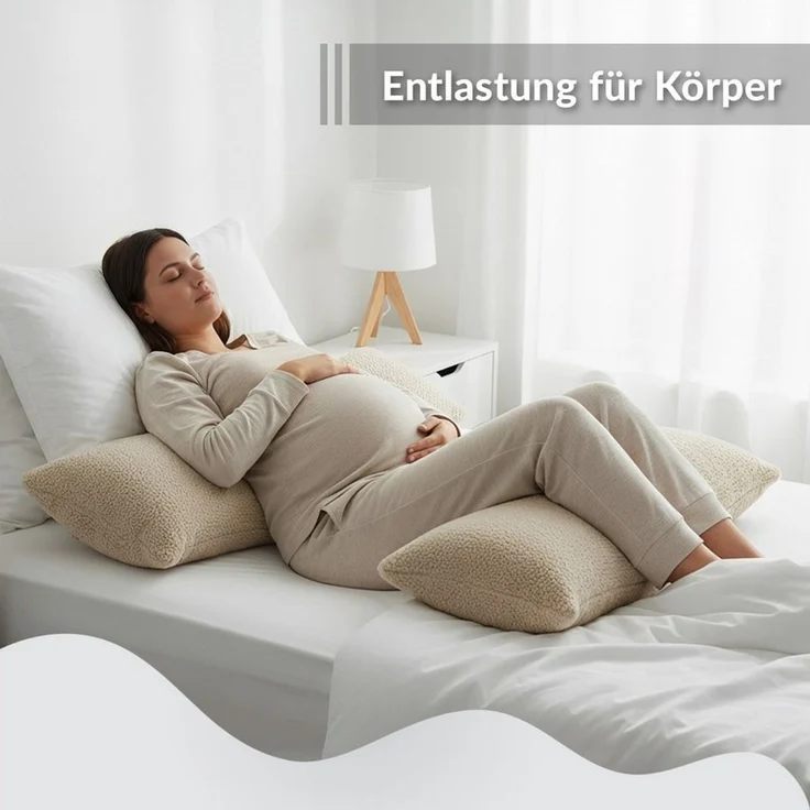 Totsy Baby Seitenschläferkissen Schwangerschaftskissen 40x145 cm - Kuschelkissen Schlafkissen – Bild 3