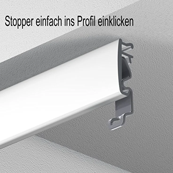 Garduna Gardinenschiene Garduna SmartGlide!, Gardinenschiene weiß, 1-läufig, Aluminium – Bild 5