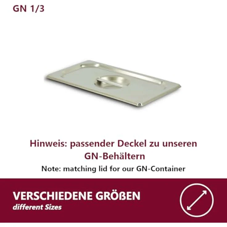 HOOZ Thermobehälter GN Thermobehälter & Deckel Wärmebehälter aus Edelstahl, Edelstahl, (Packung, 1-tlg, ineinander stapelbar, platzsparend), stapelbar – Bild 7