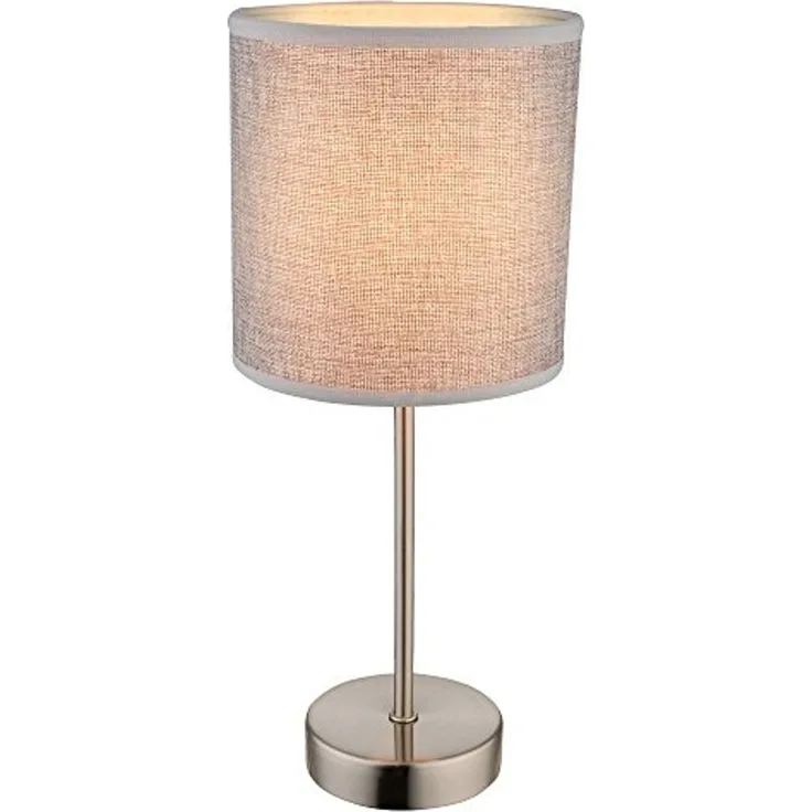 GLOBO Tischleuchte Wohnzimmer Tischlampe Schlafzimmer Dekoleuchte Grau 15185T