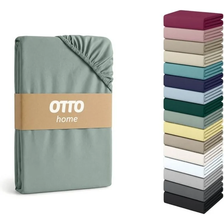OTTO home Spannbettlaken Cremona, in PREMIUM Qualität aus 96% Baumwolle & 4% Elasthan, Single-Jersey, Gummizug: rundum, (1 Stück), Größe ab 90x200 cm, in 145g/m² sowie 180 g/m² erhältlich – Bild 4