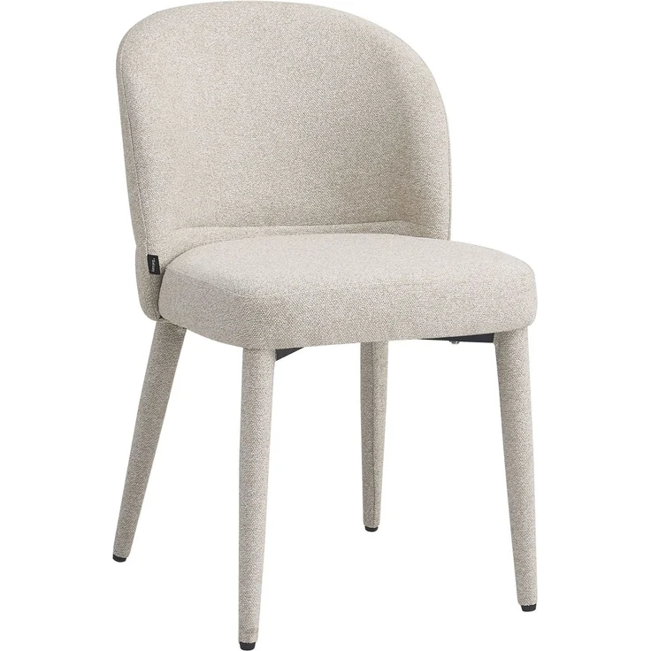Selsey 'Coases' Esszimmerstuhl mit Bouclé-Bezug, Beige – Bild 1