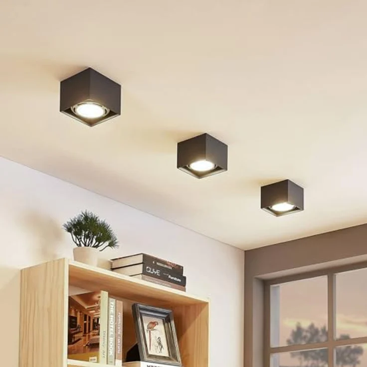 Arcchio Strahler Mabel, Deckenlampe 1-flammig aus Aluminium in modernem Design, GU10 für Küche und Wohnräume – Bild 3