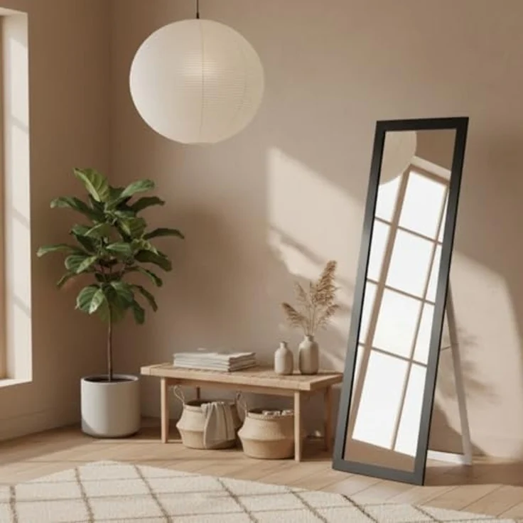 EDAXO Standspiegel Standspiegel HAVLYS, 37x127 cm, Splittergeschütztes Sicherheitsglas (PTE-Folie) – Bild 4