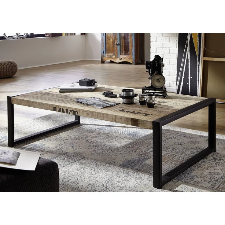 Couchtisch Mango 140x80x40 natur bedruckt FACTORY #111 – Bild 6