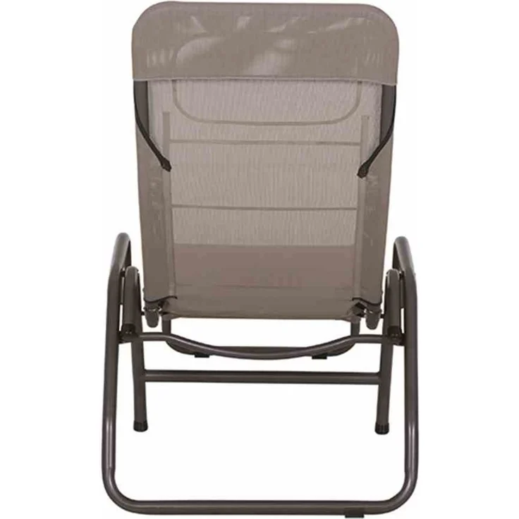 Siena Garden 'Bito' Kippliege, Stahl anthrazit & Textilbezug taupe, anthrazit/taupe, 139 x 72 x 118 cm – Bild 5