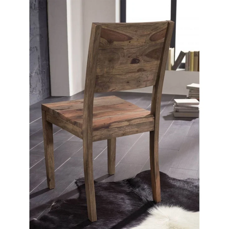 Stuhl Sheesham 45x45x90 grau geölt NATURE GREY #705 – Bild 2