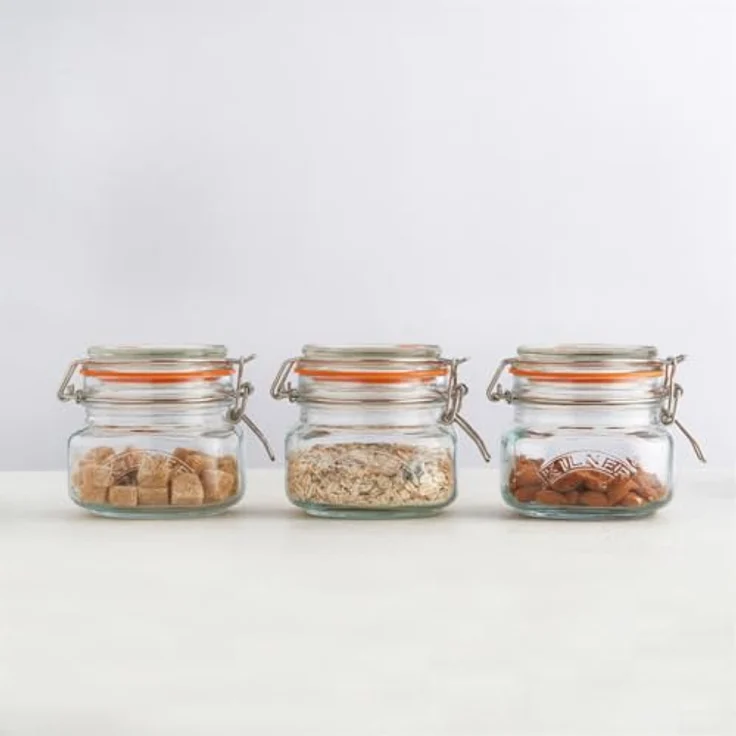 Kilner Einmachglas mit Bügelverschluss 250 ml quadratisch, Luftdichtes Vorratsglas mit Edelstahlbügel und Dichtung, Perfekt zum Einmachen, Konservieren und Lagern, spülmaschinengeeignet – Bild 10