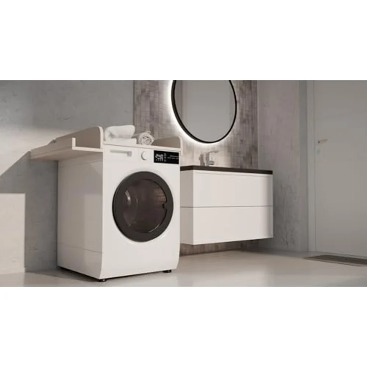 regalik Wickelaufsatz für Waschmaschine – Wickelauflage 60x70 cm – Laminierte Holzplatte – Kaschmir – 82 x 72 x 10 cm – Sicherer & Platzsparender Wickeltischaufsatz – Bild 6
