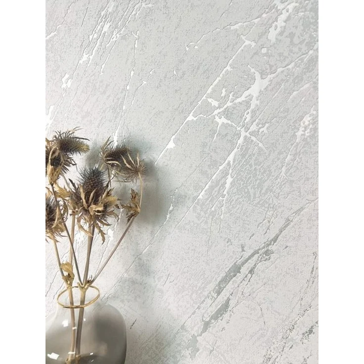 Newroom Vliestapete, Grau Tapete Modern Marmor - Marmoroptik Marmor-Tapete Hellgrau Silber 3D Optik Glamour Metallic für Wohnzimmer Schlafzimmer Küche, Marmoroptik, Marmor-Tapete – Bild 4