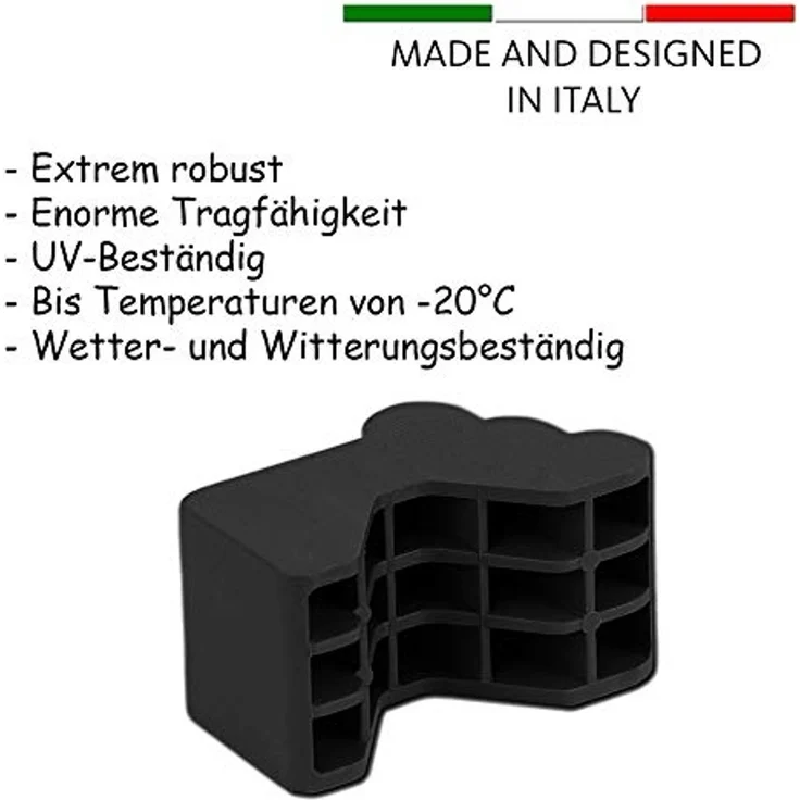 BigDean Blumentopfuntersetzer 12x Blumentopf Füßchen Anthrazit Pflanzkübel Untersetzer extra stabi, Zubehör für Pflanztöpfe, Set, 12-tlg, Robuste, Standhafte, Füßchen für Blumentöpfe, Kübel und mehr – Bild 4