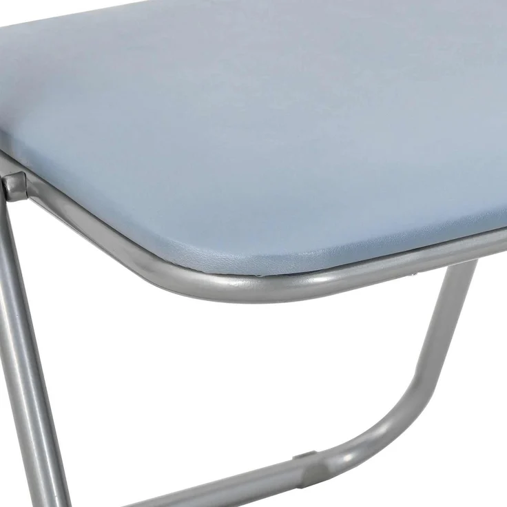 vidaXL Klappstuhl 2 pcs Grau 48 x 43,5 x 81 cm Kunstleder 42029046 – Bild 8