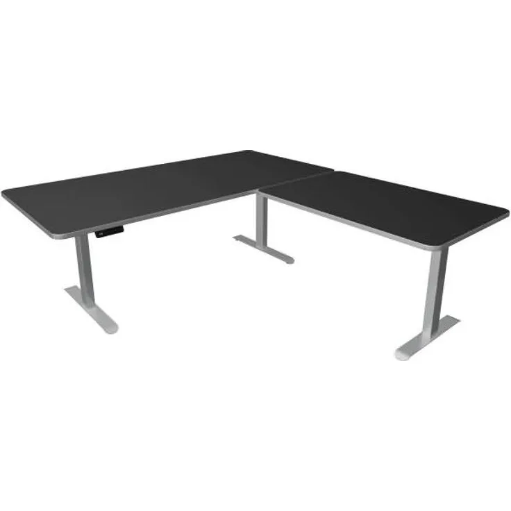 Kerkmann Schreibtisch Sitz-Stehtisch Move 3 Premium 200x100x72-121cm inkl. Anbautisch 120x80cm elektr. höhenverstellbar mit Memoryfunktion Anthrazit