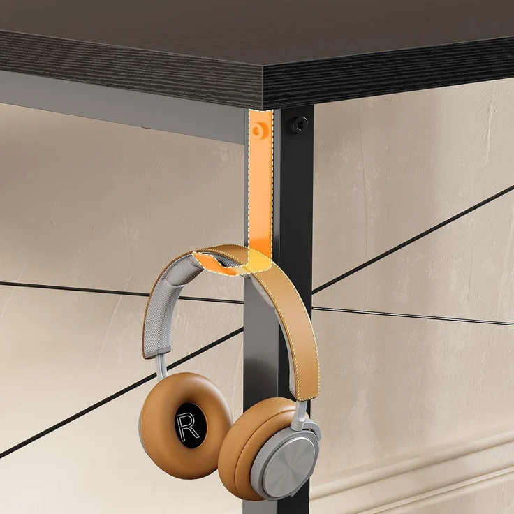 ODK Klein Schreibtisch Schwarz 100×48×74cm Computertisch Bürotisch mit – Bild 4