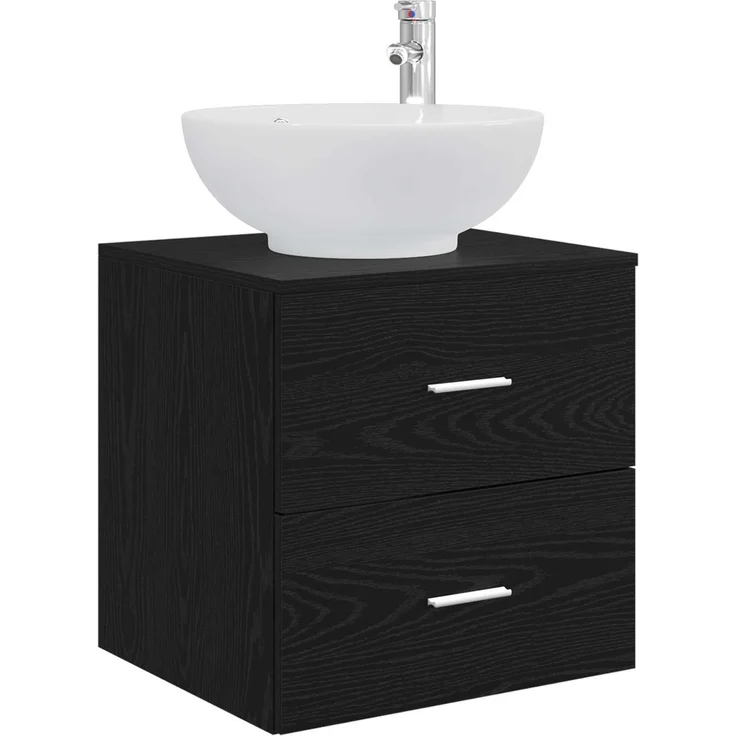 vidaXL Badezimmerschrank-Set 3 stk. Schwarz 129 x 44,5 x 80 cm 3405908 – Bild 4