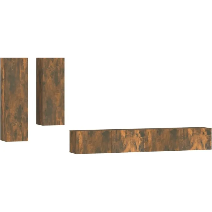 vidaXL 4-tlg. TV-Schrank-Set Räuchereiche Holzwerkstoff 3114635