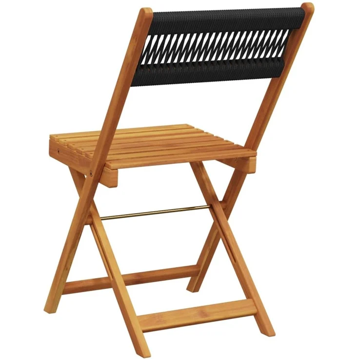 vidaXL Gartenstühle 6 Stk. Klappbar Schwarz Massivholz Akazie 3214602 – Bild 5