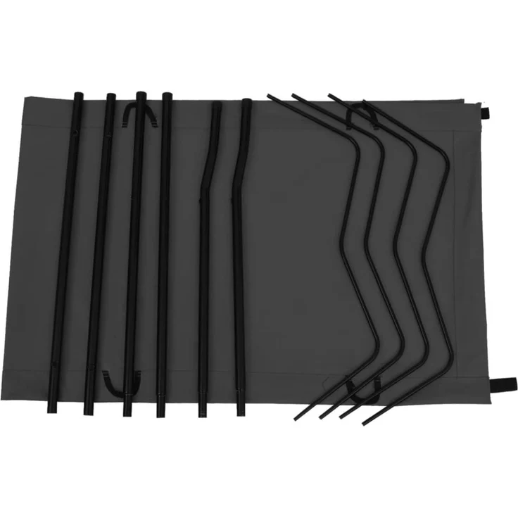 vidaXL Campingbett 180x60x19 cm Oxford-Gewebe und Stahl Schwarz 312479 – Bild 3