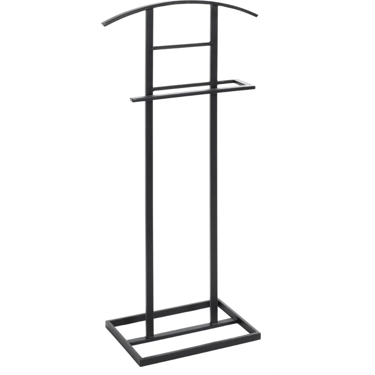 Herrendiener >23592< in schwarz, Metall - 45x101x26cm (BxHxT) – Bild 1