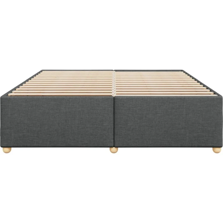 vidaXL Bettgestell ohne Matratze Dunkelgrau 180x200 cm Stoff 3284751 – Bild 4