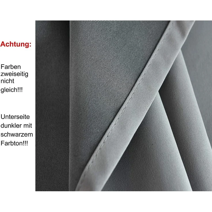 Woltu Gardine (1 St), blickdicht, mit Ösen, 130 g/m², Leichter & weicher – Bild 2