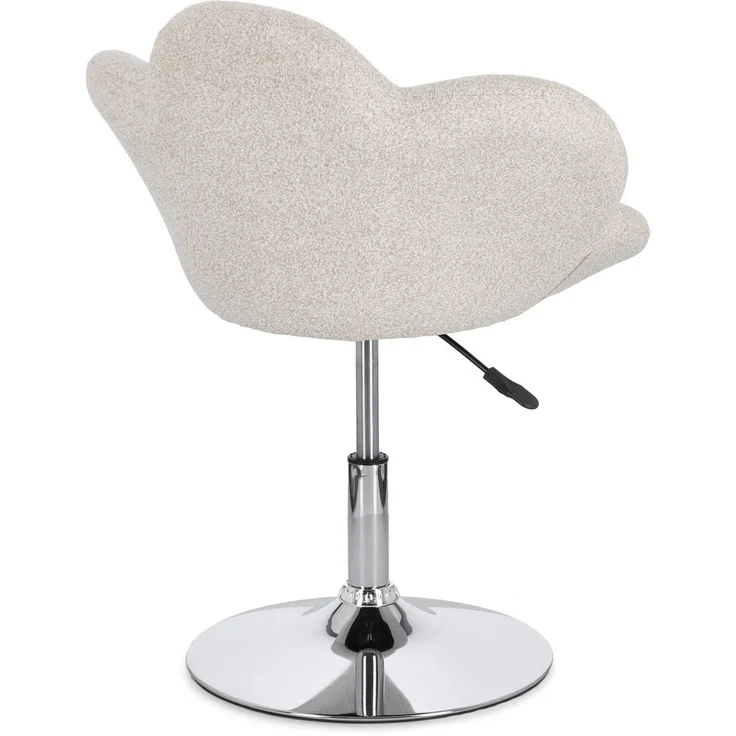 Esszimmerstuhl Ruelfu 2er-Set, Stoff und Chrome, modern, höhenverstellbar, beige gepolstert – Bild 3
