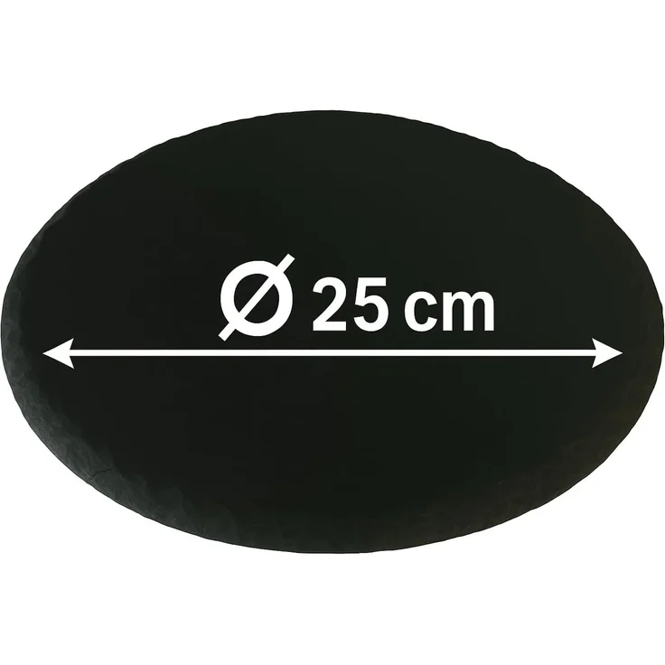 hausleben Servierplatte Schieferplatten rund Ø 25 cm, (4-tlg), Naturstein, Rutschfest, Lebensmittelecht & Stilvoll – Bild 5
