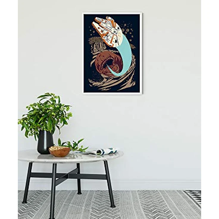 Komar Wandbild | Star Wars Classic Vector Asteroid Worm | Hochwertiger Kunstdruck auf Premium-Fotopapier, 40 x 50 cm ohne Rahmen, für Kinder- und Jugendzimmer – Bild 2