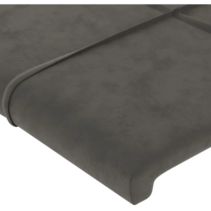 vidaXL Kopfteile 2 Stk. Dunkelgrau 100 x 5 x 78/88 cm Samt 3116375 – Bild 4
