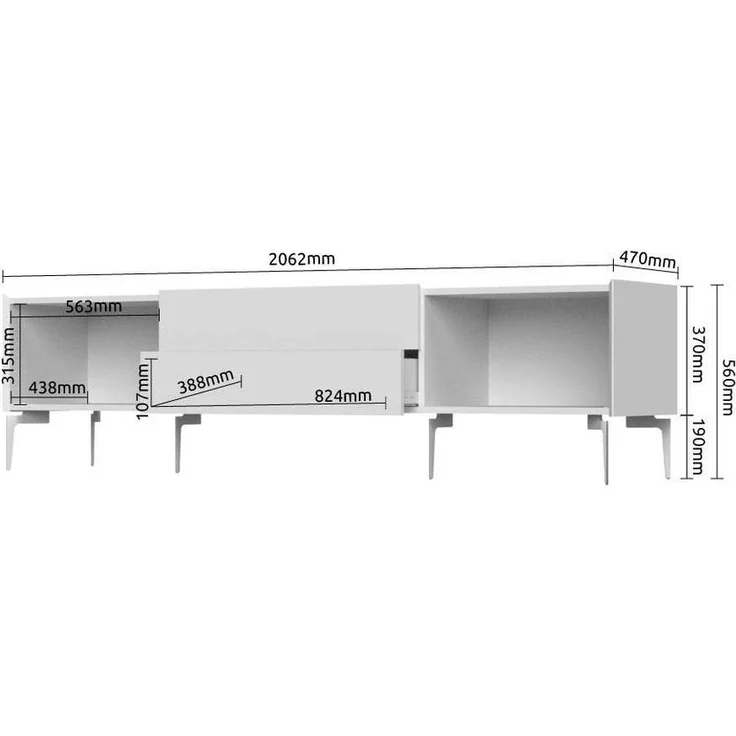 Places of Style TV-Board Sky45, Lackiert mit wasserbasiertem UV-Lack – Bild 2