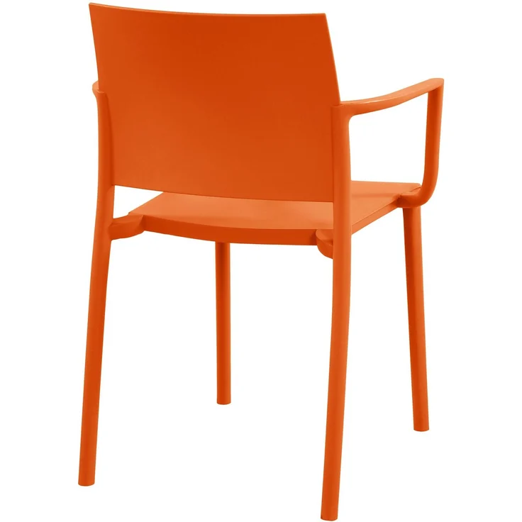 CLP Gartenstuhl wetterfest Valtor UV-beständig mit Armlehnen belastbar bis 150 kg,orange – Bild 6