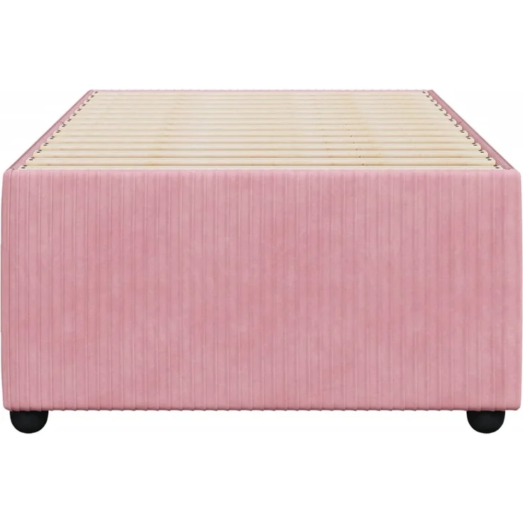 vidaXL Bettgestell Rosa 100x200 cm Samt 3284993 – Bild 3