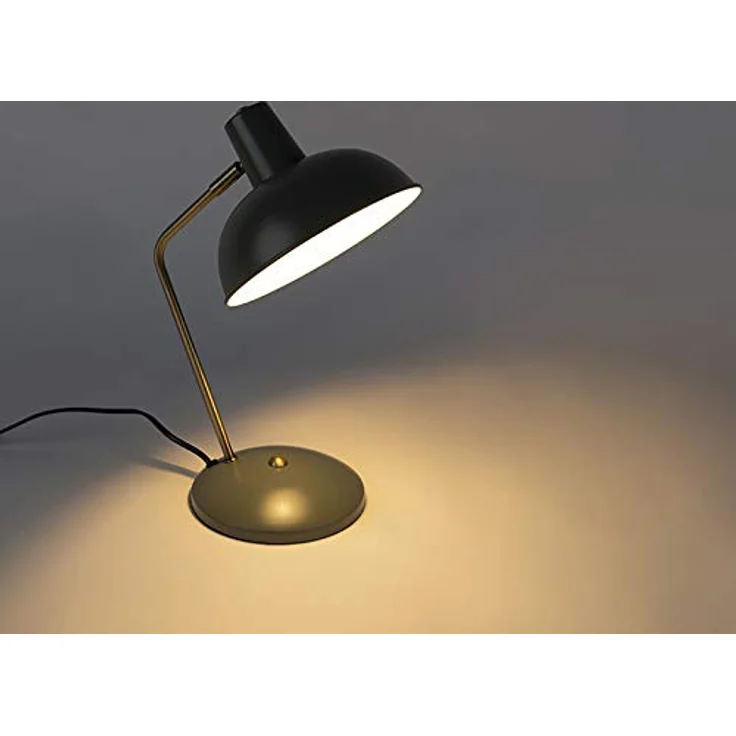 QAZQA Retro Tischlampe Milou, grün mit Bronze, E14 Fassung, dimmbar, 38 cm Höhe – Bild 9