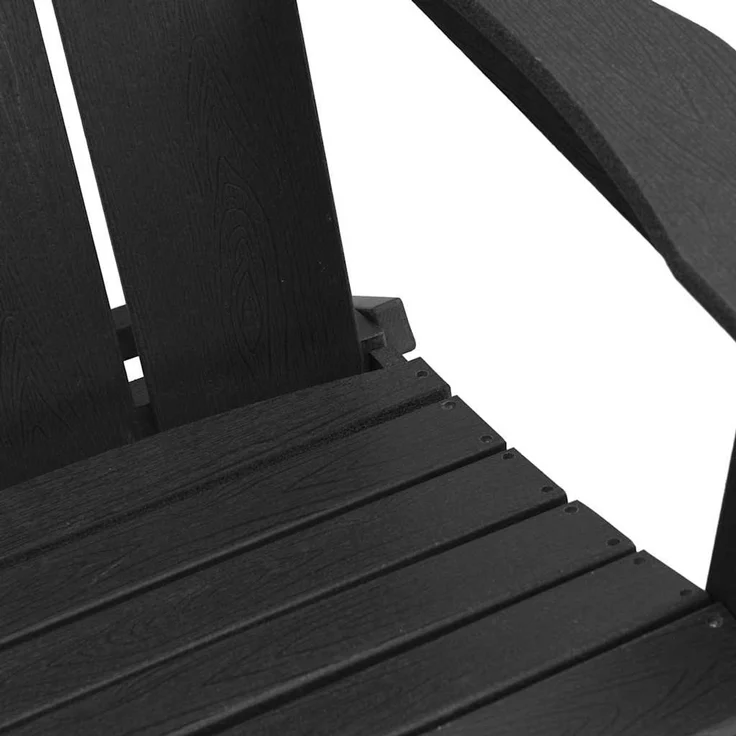 vidaXL Klappbarer Adirondack-Stuhl Schwarz 80,5 x 74,5 x 92 cm HDPE 42006619 – Bild 7