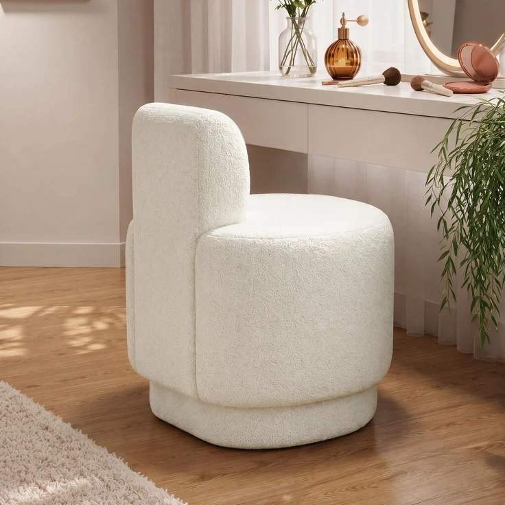 Hanah Home 'Guess - Off White' Ohrensessel, Cremefarben, 51 x 63 x 63 cm – Bild 3