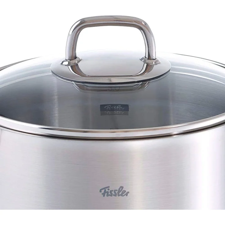 Fissler Topf-Set Viseo Topf-Set, Edelstahl 18/10 (Set, 8-tlg, 1x Bratentopf 20 cm, je 1x Kochtopf 16/20/24 cm), Induktionsgeeignet, Mess-Skala, Made in Germany – Bild 2