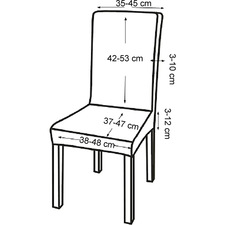 Stuhlhusse 42-53 cm Weiß neu. haus – Bild 4